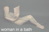 woman in a bath by derek pearce
